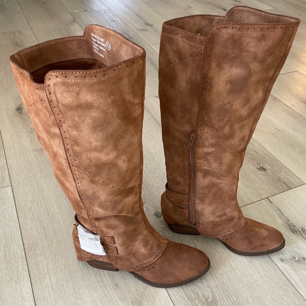 Not Rated Blair Brown Tall Riding Boots -New